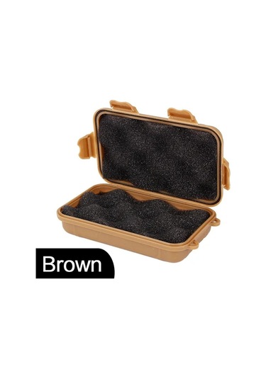 Kahverengi 1 Adet Açık Plastik Kutu Su Geçirmez Hava Geçirmez Hayatta Kalma Çantası Konteyner Kamp Açık Seyahat Saklama Kutusu Kahverengi