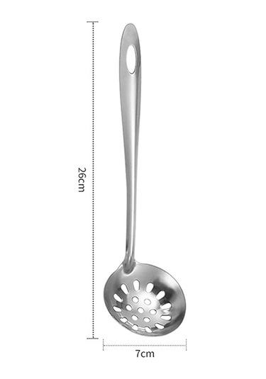Sızdıran Kaşık Paslanmaz Çelik Kaşık Sıcak Tencere Restoran Kepçe Pişirme Gümüş