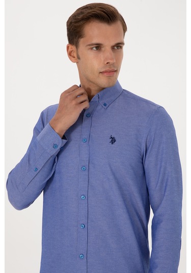 U.s. Polo Assn. Erkek Koyu Mavi Gömlek Basic 50316723-vr032 Koyu Mavi