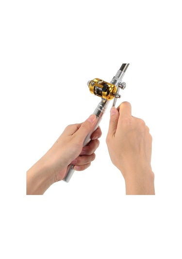 Altın Olta Makarası Seti Teleskopik Taşınabilir + Olta Lures Yemler Jig Kancaları