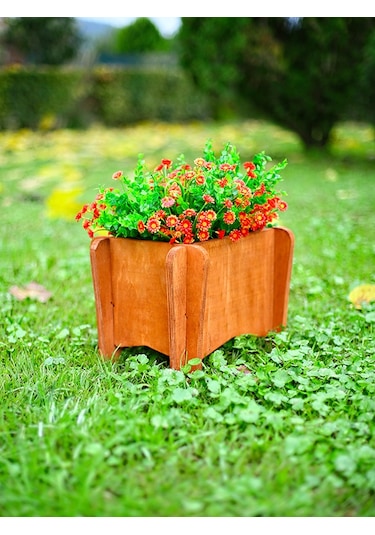 Mandu Ahşap Balkon Saksı Çiçeklik