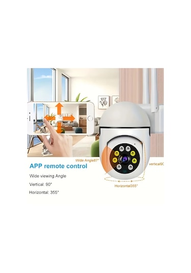 Chuangyinshop Cu7 64g Card 2.4g Wifi Destekli Full Hd Güvenlik Kamerası Hareket Izleme Gece Görüşü İki Yönlü Ses Ev İçi Güvenlik Kamera