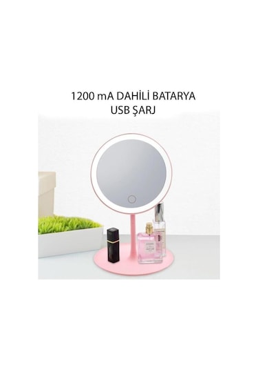 Onetick Dokunmatik Led Işıklı Yuvarlak Masaüstü Ayna