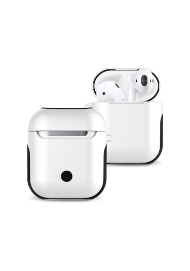 Vernikli Pc Bluetooth Kulaklık Kılıfı  Airpods Uyumlu 1/2 İçin Anti-kayıp Saklama Çantası Beyaz