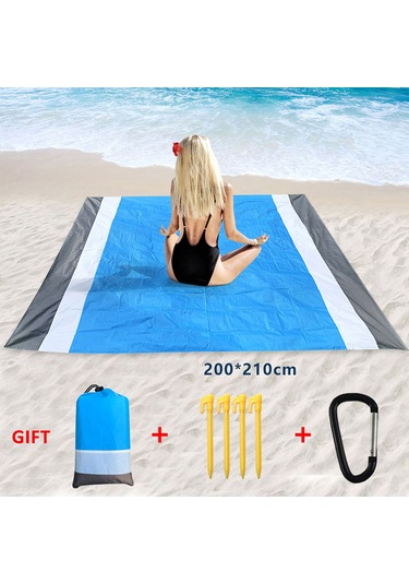 Xiyyadms 210x200cm Pembe-beyaz-kırmızı Desenli Taşınabilir Su Geçirmez Çadır Matı - Plaj, Piknik Ve Kamp İçin Pembe - Kırmızı