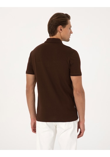 Pierre Cardin Erkek Koyu Kahverengi Tişört Basic 50325323-vr084 Koyu Kahverengi