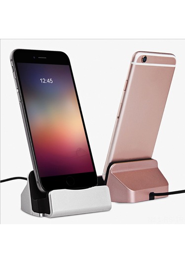 Reedark Altın Renkli Telefon Docking Station: Apple, Samsung Ve Type-c İçin Hızlı Şarj + Veri Senkronizasyonu, Masaüstü Sabit基座