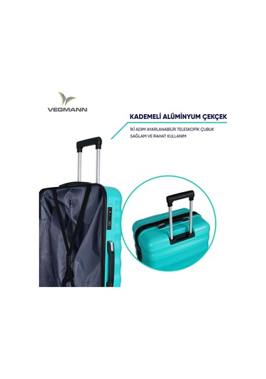 Vegmann Delphin Su Yeşili Orta Boy Valiz Su Yeşili
