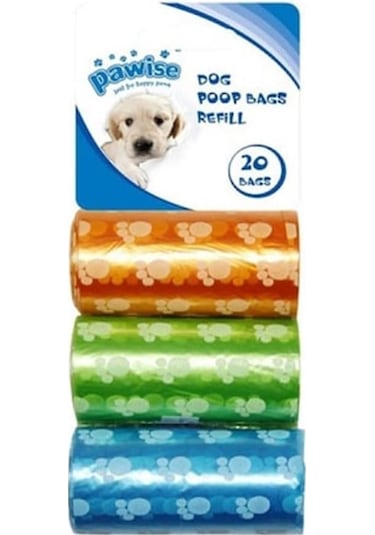 Pawise Köpek Dışkı Toplama Poşeti 3 Rulo 20'li