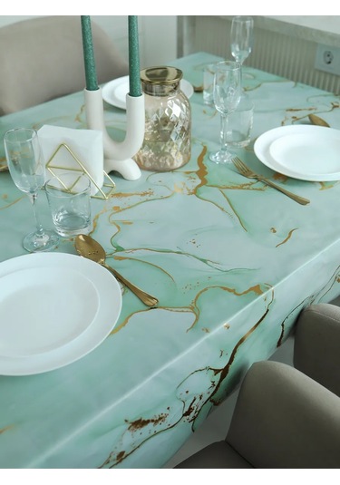 Dom Remi Su Geçirmez Kumaş Masa Örtüsü 110x140 Cm 338390068 Altın Rengi