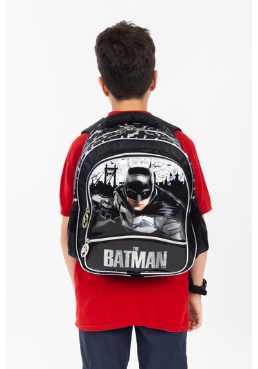 Necati Çanta Batman Figürlü Lisanslı İlkokul Sırt Çantası Siyah