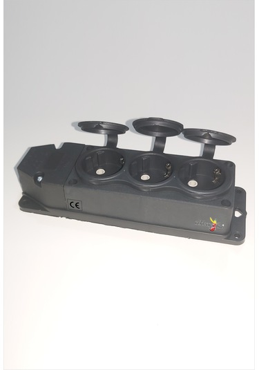 Sağlam Kalın Çoklu Dış Mekan Üçlü 3 Lü Kapaklı Topraklı Priz Fiş