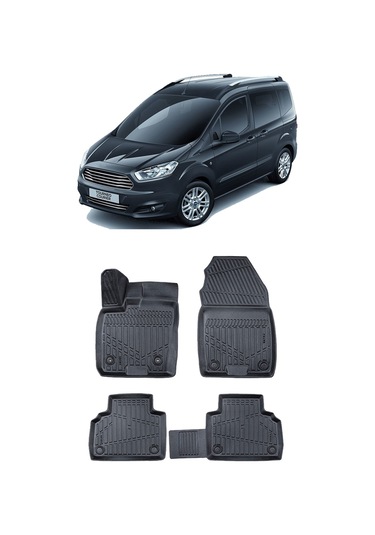 Ford Courier 2014 Ve Sonrası Araca Özel 4d Premium Havuzlu Paspas Ve Bagaj Seti Hediyeli