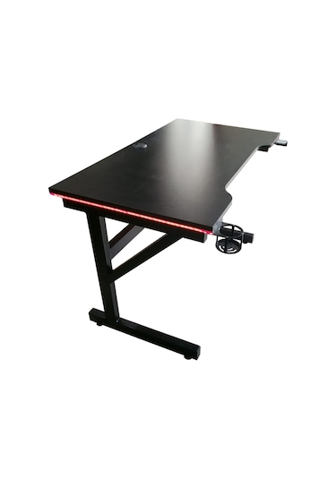 Led'li 130x65x76 Rgb'li Kumandalı Oyuncu Masası Siyah