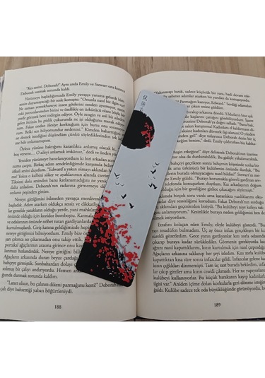 Kitap Ayracı - Kırmızı Çiçek Model1