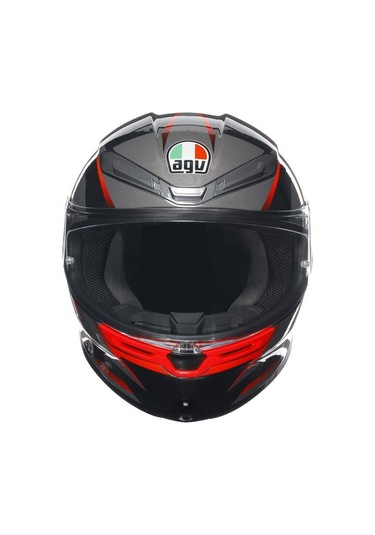 Agv K6 S MPLK Slashcut Blk Gri Kırmızı  Motosiklet Kaskı.