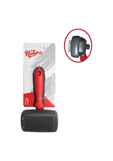 Natura Self Clean Kedi Köpek İnce Uç Fırça Medium