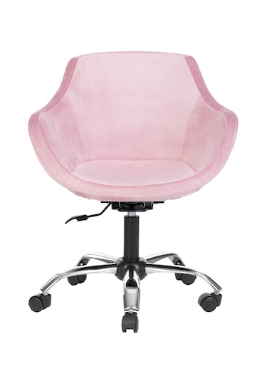 Krom Metal Ayaklı Ofis Çocuk Odası Çalışma Sandalyesi Monoko