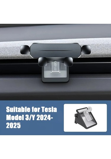 Honeybeeshop Tesla Model 3/y 2017-2025 Uyumlu Model 3/y 2024-2025 Yerçekimli Araba Telefon Tutucu Montajlı