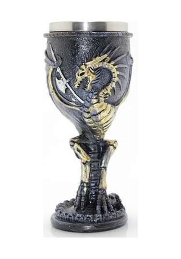 Ejderha Tasarımlı Paslanmaz Çelik Kadeh Bardak Model 2