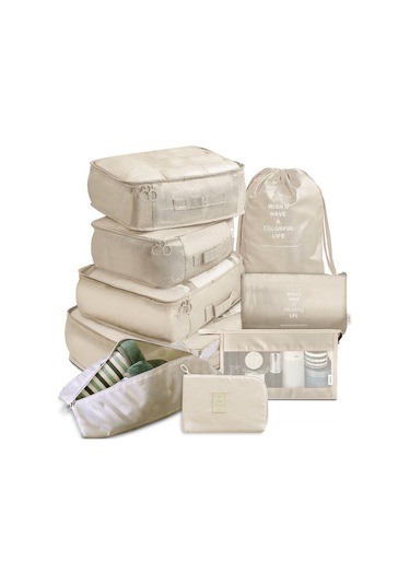 Yifomall Siyah Seyahat Organizer Seti 9 Parça - Çanta İçindeki Giysi Ve Eşya Bölücü Poşetler, Pratik Ve Dayanıklı Malzeme