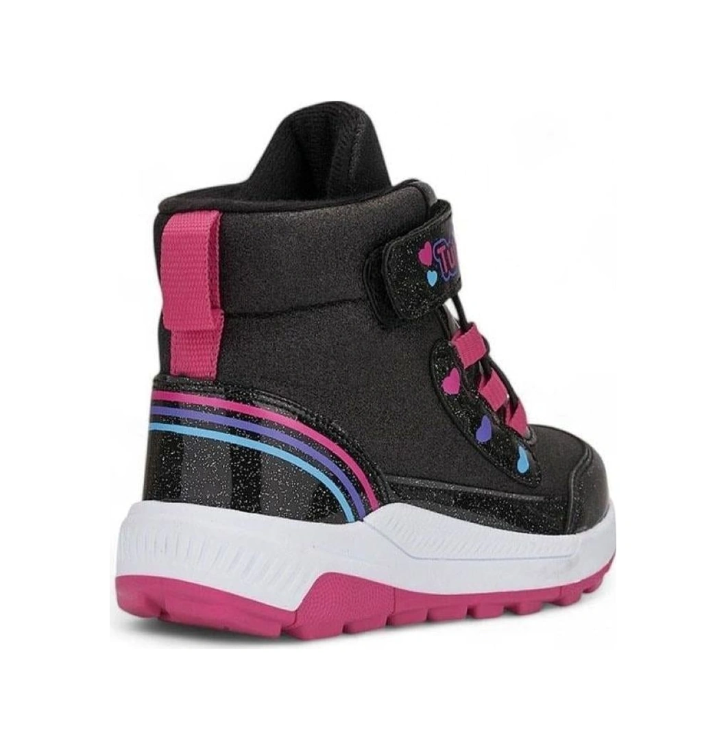 138 Kız Çocuk Okul Öncesi Bot Siyah/fuşya