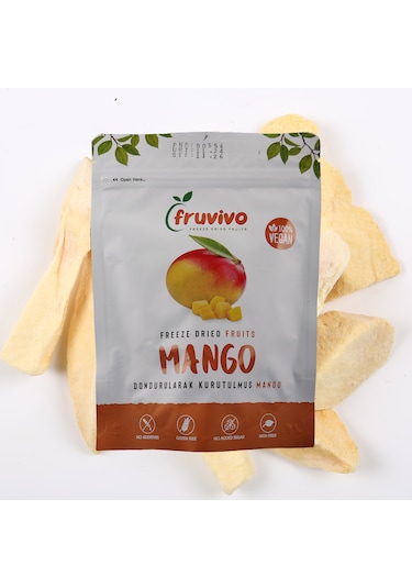 Dondurularak Kurutulmuş Mango 20 Gr, %100 Vegan, Glutensiz