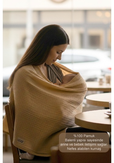 2katlı Balenli Müslin Emzirme Önlüğü - Emönkahve