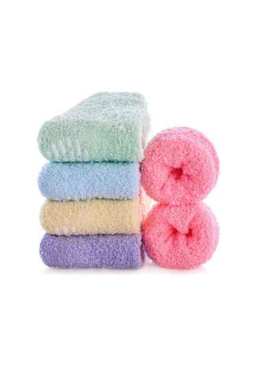 Ximistore9 Yumuşak Yünlü Ev Çorapları 5'li Set - Dizaynlı Kaymazsız Tabanlı Yoga Ve Gündelik Isınma Diğer