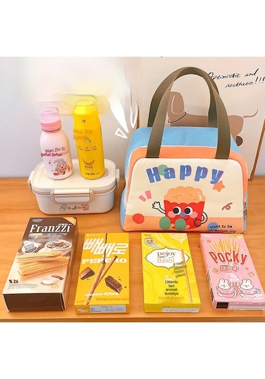 Jian Fan Yan Açıkır Is Yalıtımlı Öğle Yemek Çantası, Taşınacak Ve Pratik Açık Mavi