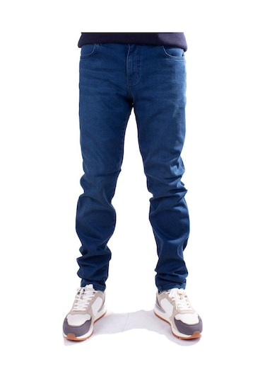 Twister Vegas 724-02 Mavi Yüksek Bel Rahat Paça Erkek Jeans Pantolon 001