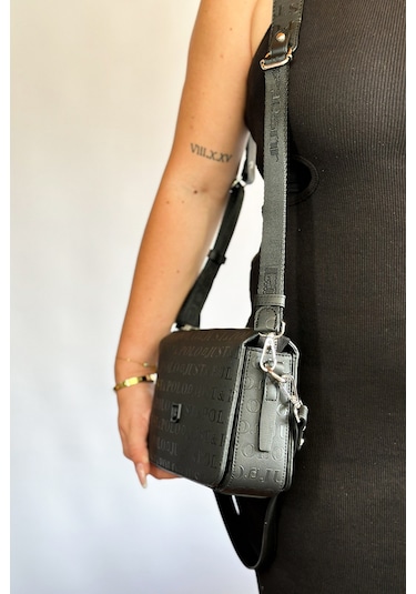 Jps-orta Boy Spor Model Çok Bölmeli 2 Asklı Kadın Çapraz Omuz Çantası 4036 Siyah Kombin Siyah