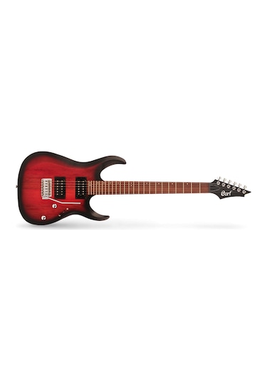 Cort X100 Opbb Elektro Gitar Open Pore Black Cherry Burst