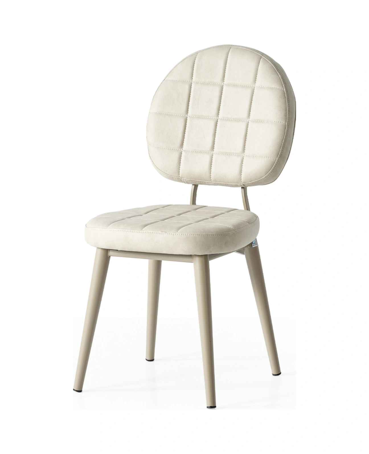 Dengema Palermo S25 Sandalye Krem Kumaş, Kapuçino Metal Ayak Krem - Kapuçino Ayak