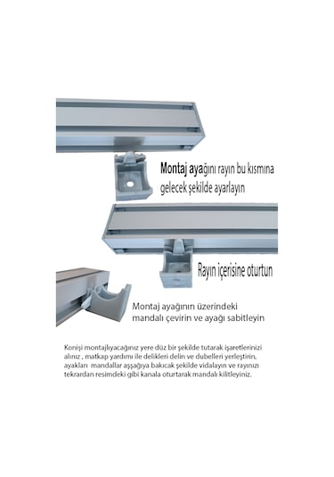 Perdemix Dekoratif Perde Ray Kornişi Alüminyum 2 Kanallı Patina Renkler