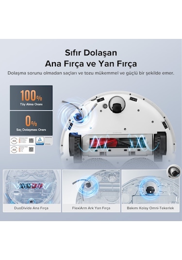 Roborock Qrevo Edge 5V1 Akıllı Robot Süpürge - Beyaz