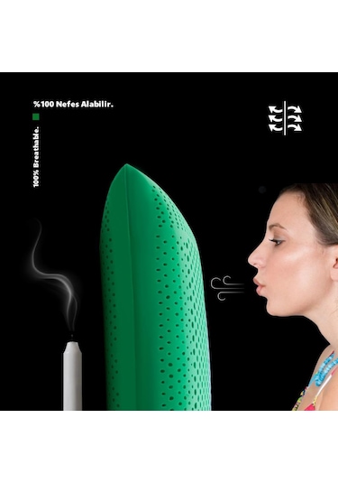 Viscofoam Aroma Terapi Hava Kanallı Ortopedik Yastık Visco Yastık Nane 60x40x16cm