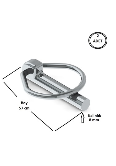 Traktör Pimi Yaylı Çelik 8 Mm Pim - 2 Adet