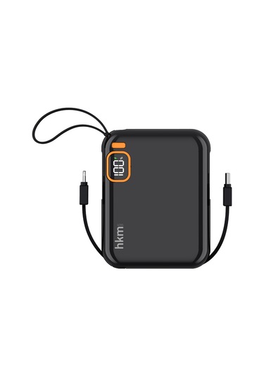 Power Duo 10.000 Mah 20W Pd 20W Hızlı Şarj Destekli Type-C Ve Lightning Kablolu Powerbank Siyah