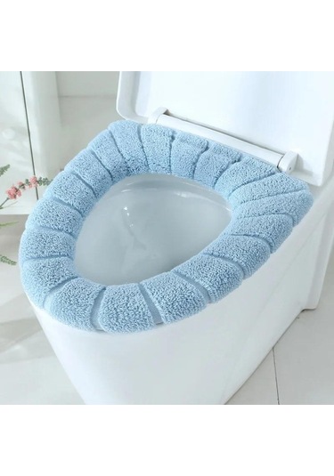 Gökyüzü Mavisi Sıcak Yumuşak Yıkanabilir Tuvalet Kapağı Pedi Tuvalet Koltuk Minderi E Set Closestool Mat Klozet Kapakları 56890875