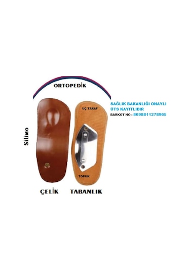 İçe Basma Engelleyici Çelik Tabanlık Taban Desteği Düz Taban