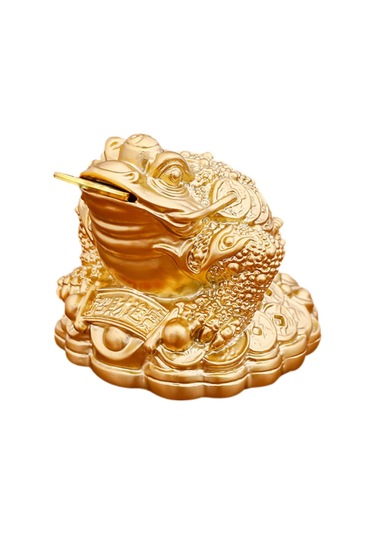 Suntek Para Kurbağa Heykeli Feng Shui Dekor Masaüstü Süsleme İsteğe Bağlı