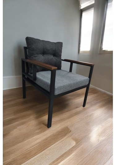 Pimango Pi Elize Demonte Metal Tekli Bahçe Mobilyası Antrasit - Gri 60 x 60 Antrasit  - Gri