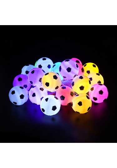 Ximistore9 Futbol Temalı 20 Led Işık Zinciri - 3 Metre Renkli Ve Yanıp Sönen Dekoratif Aydınlatma