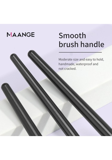 Wezone Maange 3'lü Göz Makyaj Fırçası Seti: Far, Kaş Ve Yumuşatıcı Fırçalar - Doğal Renk Geçişi, Dayanıklı Nilon Tüyler