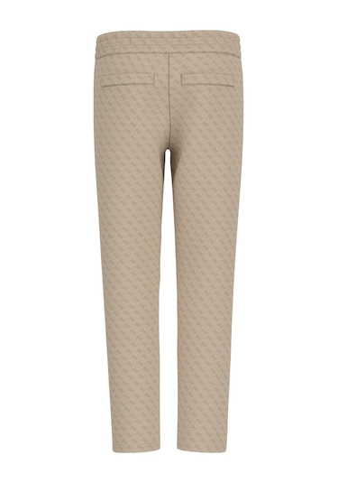 Guess Erkek Parimo Regular Fit Monogram Desenli Aktif Eşofman Altı - Bej Çok Renkli