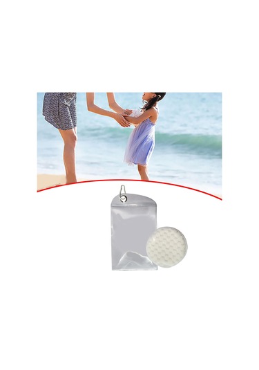 Suntek Kum Temizleme Torbası Fırçası Cilt Dostu Plaj Beyaz Beyaz