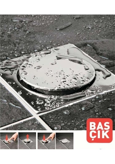 Mesateknik Yer Süzgeci Bas Aç Çelik Kapaklı Koku Önleyici 50mm Yandan Çıkışlı Süzgeç Diğer