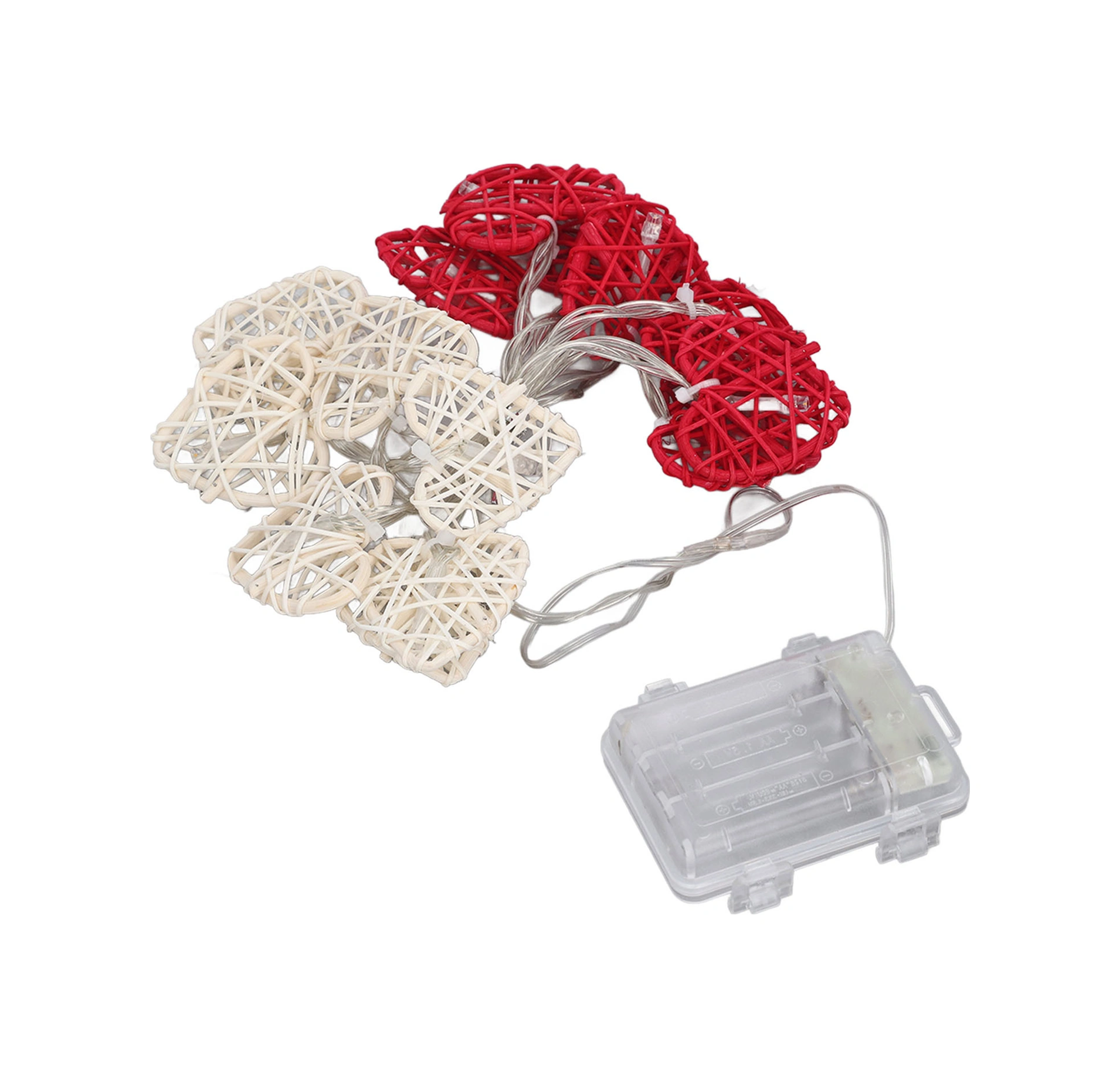 Geeroyoo Güvenilir Rattan Kalp Işıklı Zincir, 14 Led Isı Işığı, 3xaa Pil İle Çalışır, Ev Dekorasyonu, Nikah Ve Sevgililer Günü İçin Diğer