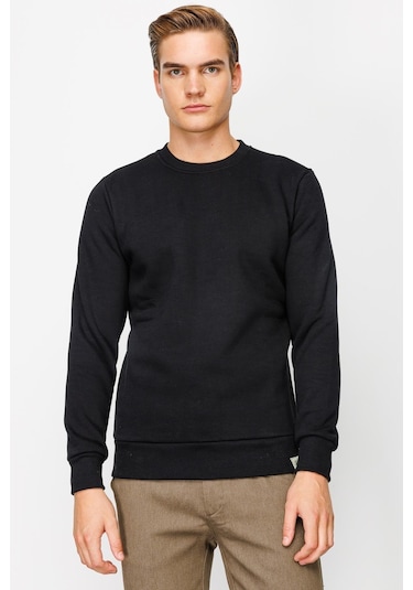 Igs İgs Erkek Siyah Standart Bisiklet Yaka Sweatshirt Siyah